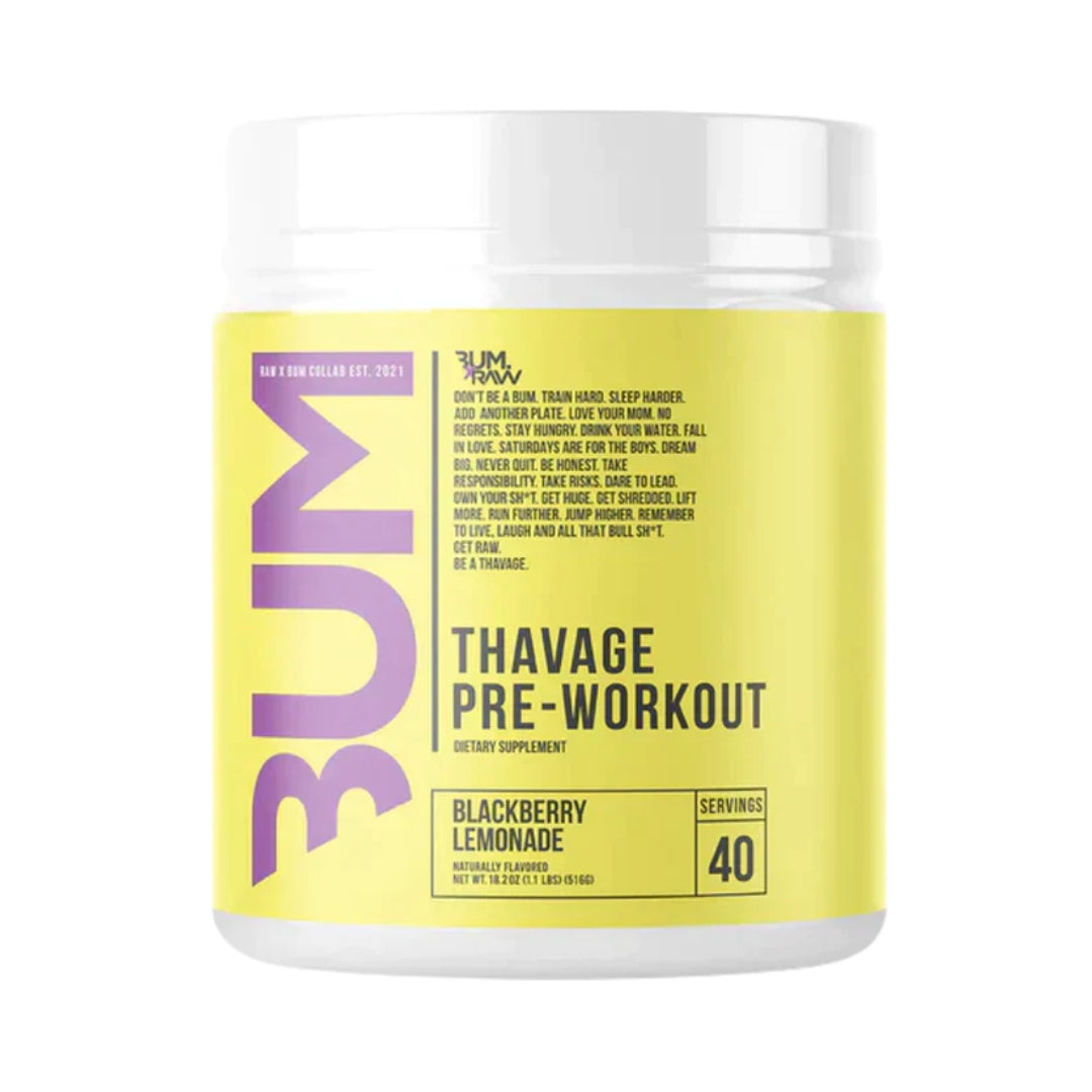 RAW CBUM THAVAGE PRE- WORKOUT 40/20 SERV